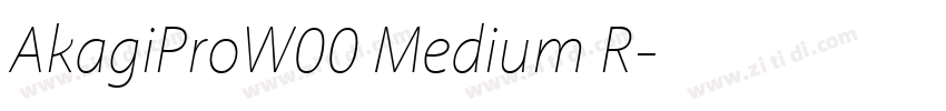 AkagiProW00 Medium R字体转换 AkagiProW00 Medium R字体转换